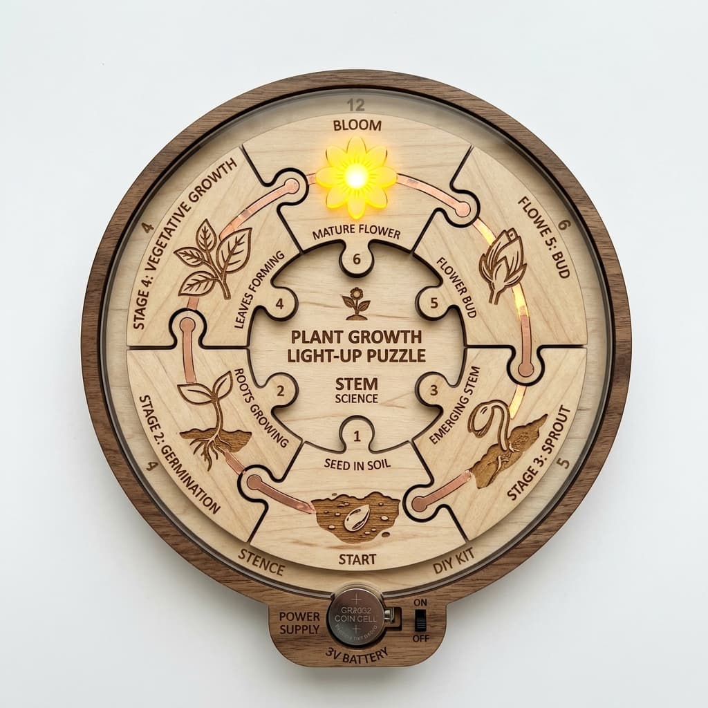 Plant Growth Light-Up Puzzle