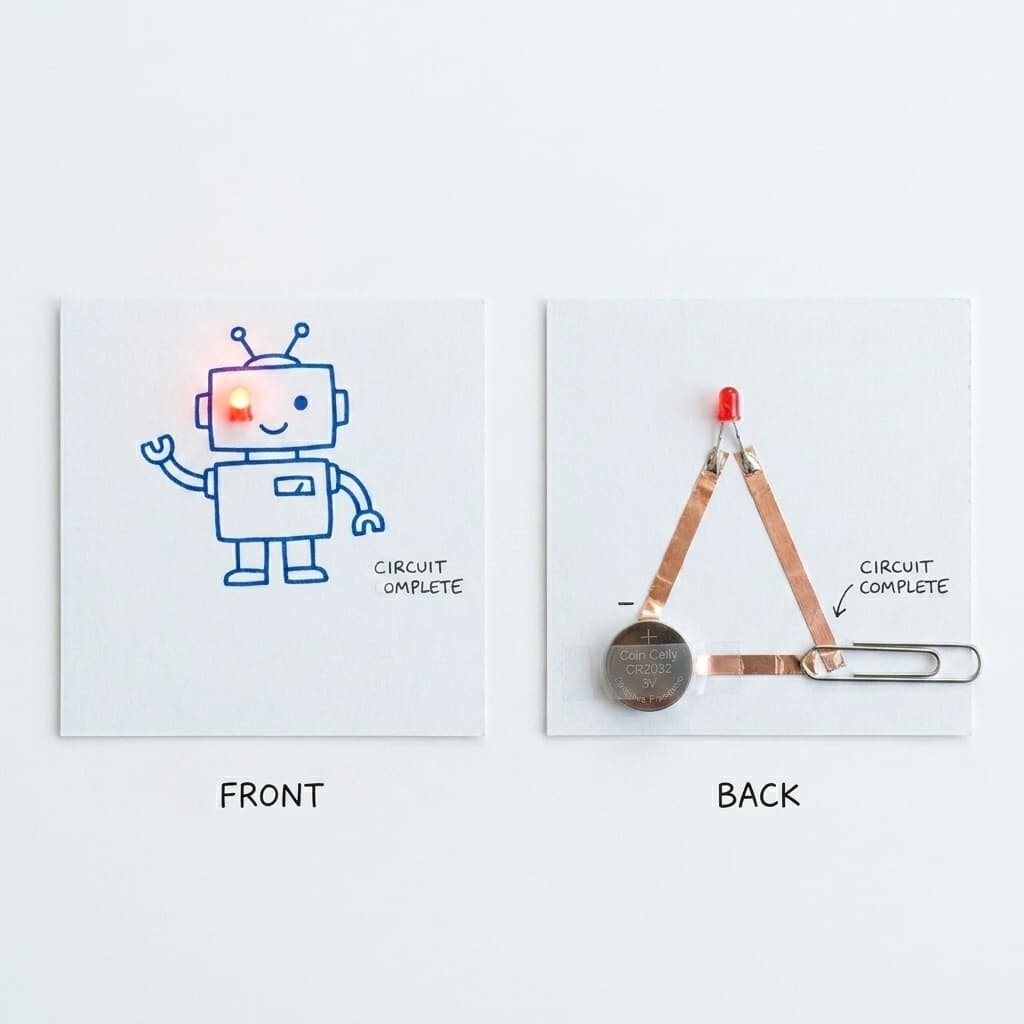 Paper Circuit Art Card